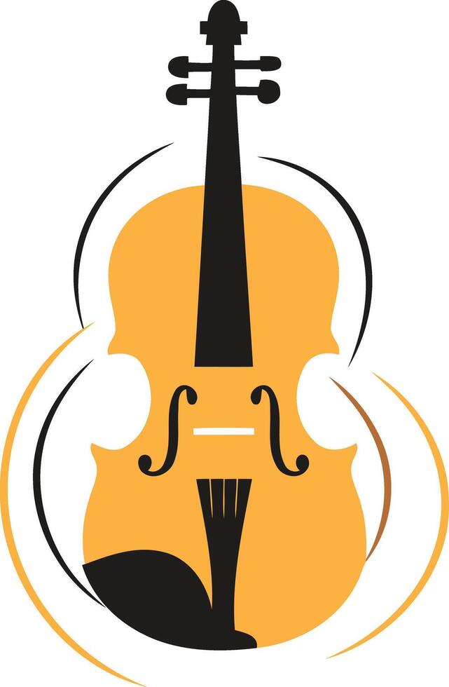 Simple and stylish violin logo design, perfect for music schools, orchestras, and violinists vector