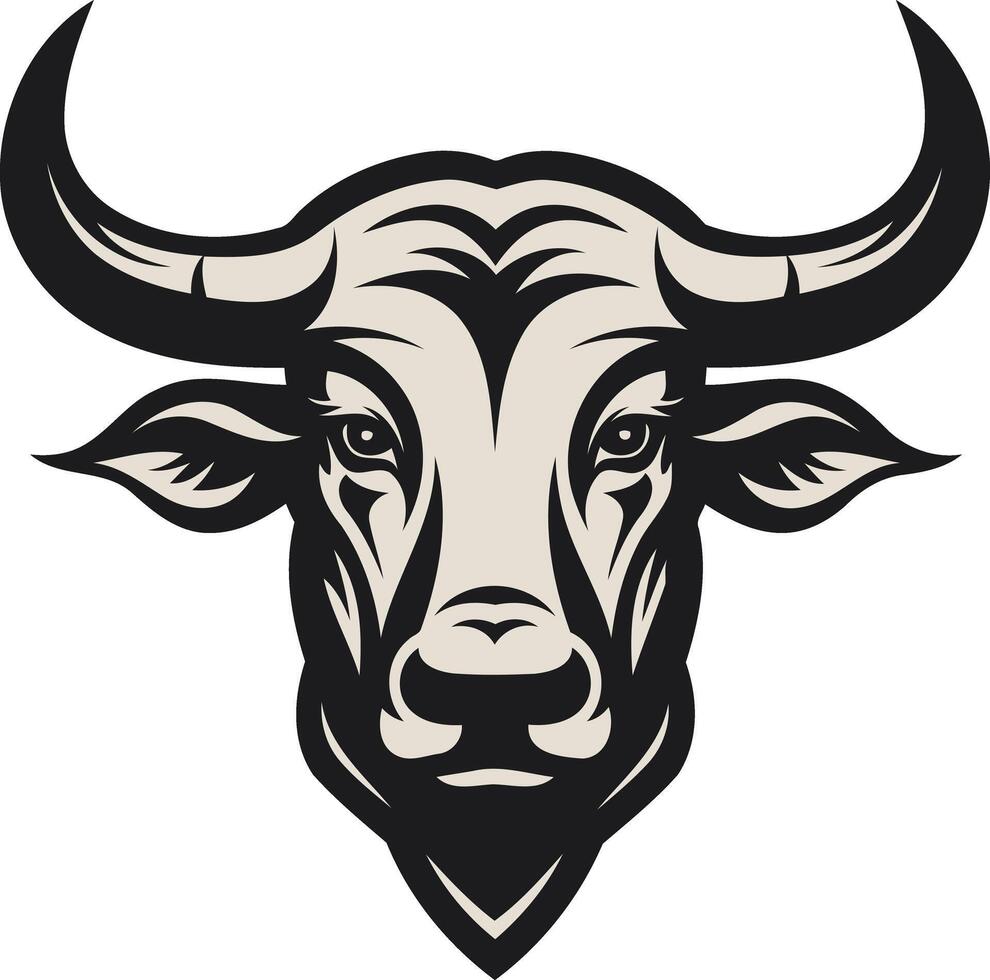 Bull Head Illustration Powerful and Bold vector