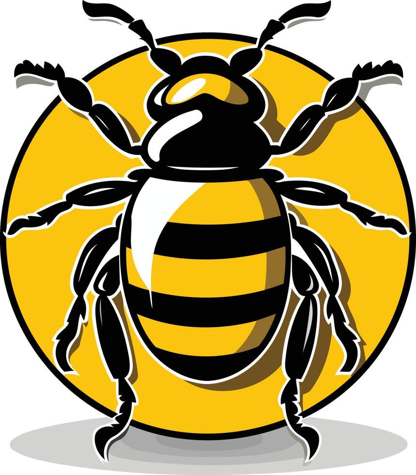 A bold and stylized bee logo, perfect for a business or brand focused on nature, sustainability, or hard work vector