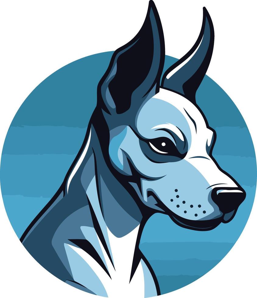 A fierce and stylish dog logo design, perfect for branding a pet-related business, sports team, or any company looking for a bold and powerful image vector