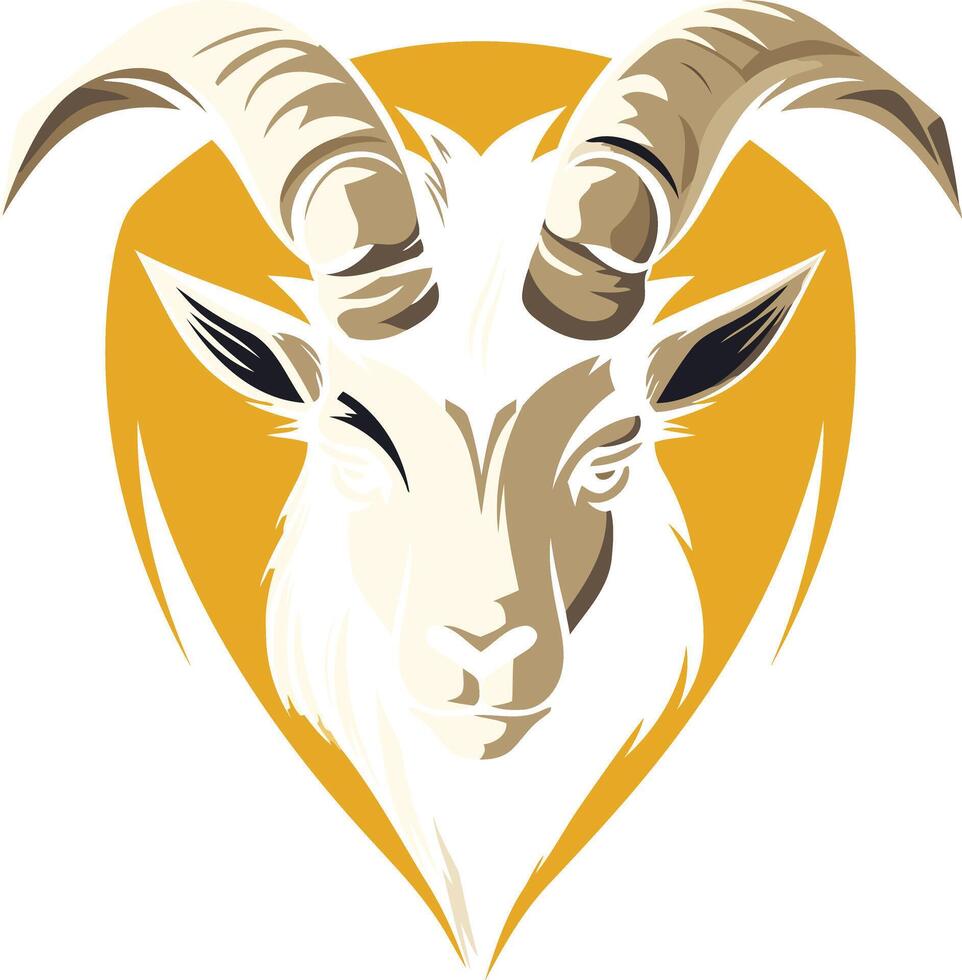 A bold and playful goat logo, perfect for a brand seeking a unique and memorable mascot vector