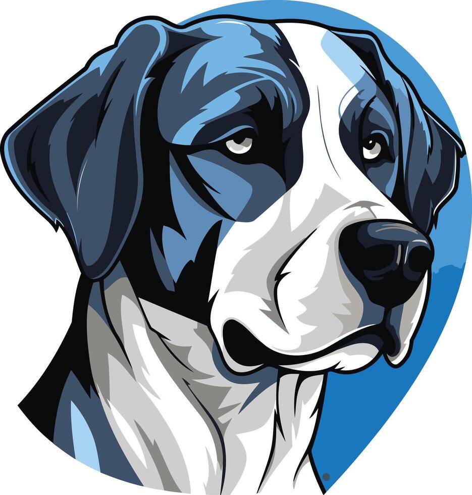 A stylized, illustration of a dog's face, perfect for branding, logos, and pet-related designs vector
