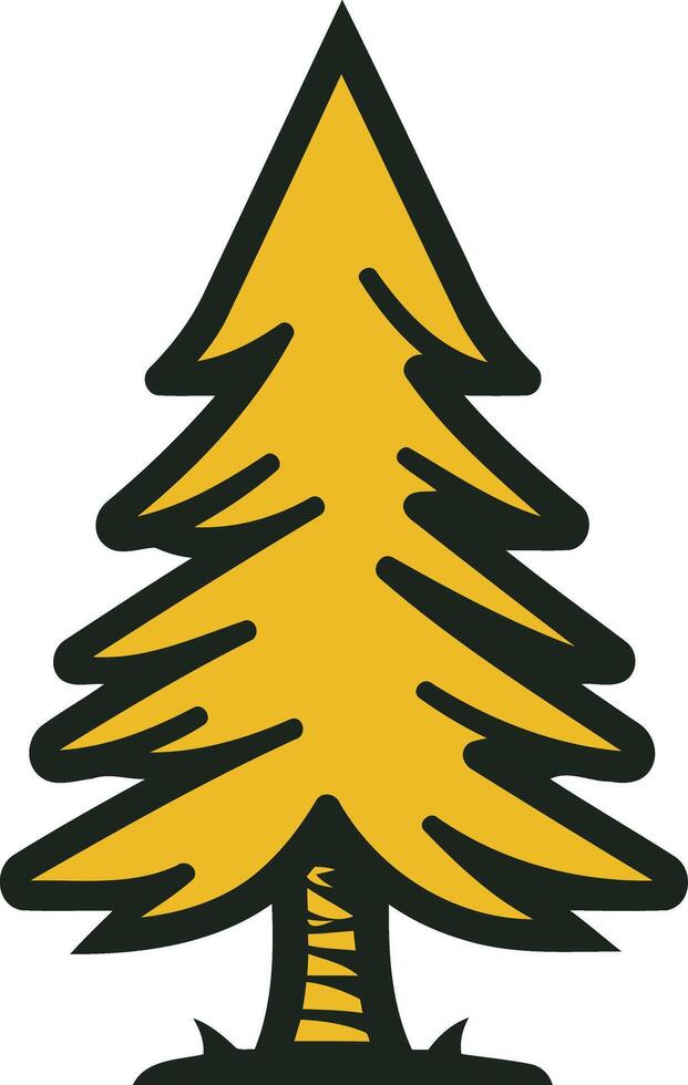 A simple yet charming illustration of a pine tree, perfect for adding a touch of nature to your design projects vector