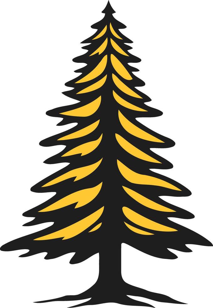 Simple yet striking, this stylized evergreen tree logo design is perfect for brands seeking a natural, strong, and timeless feel vector