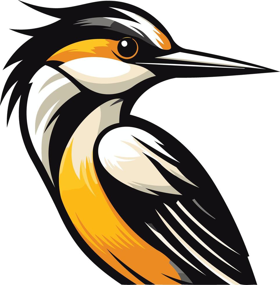 A vibrant and detailed illustration of a kingfisher, perfect for logo design, branding, or nature-themed projects vector
