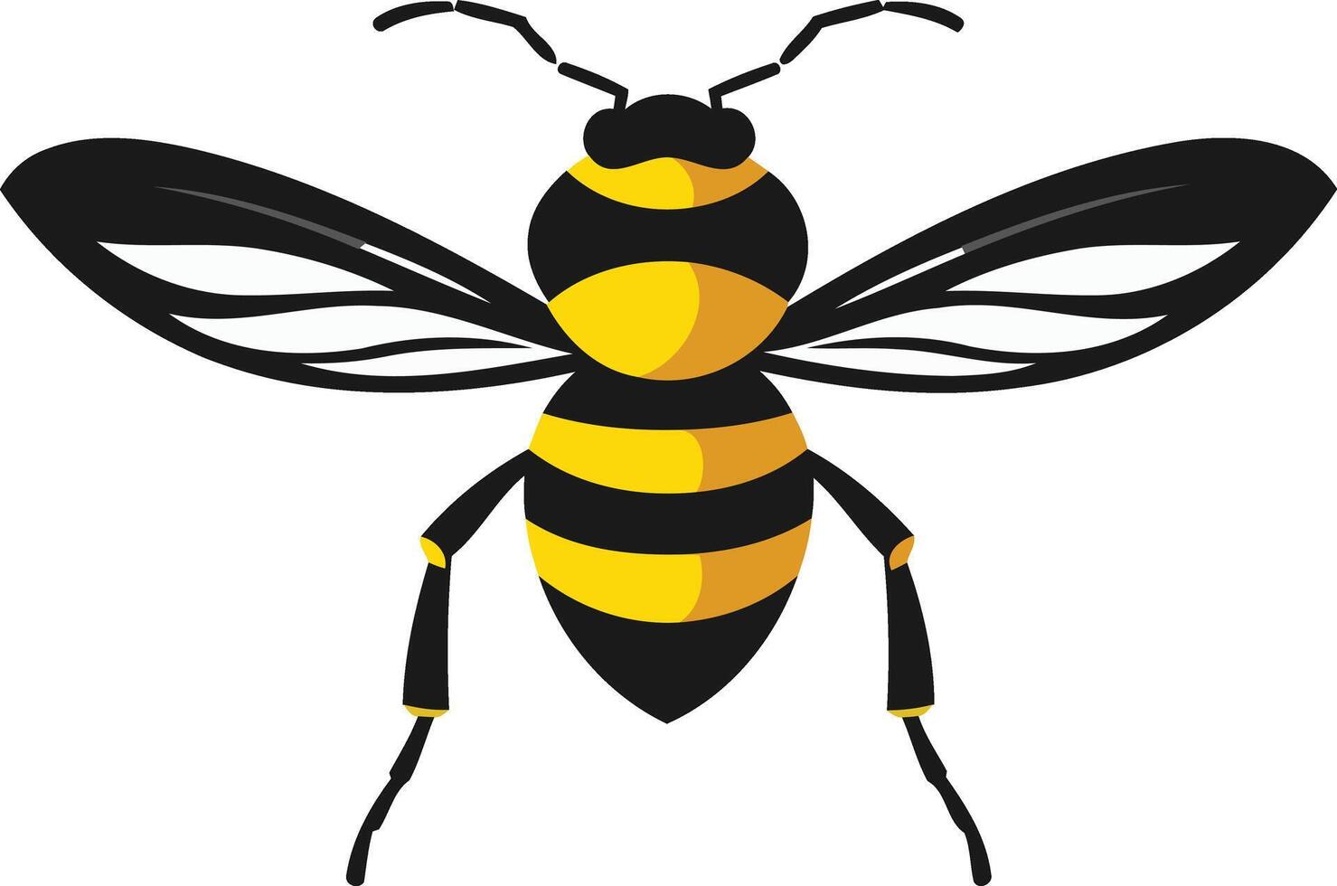 Simple and stylish bee illustration perfect for logos, branding, and design projects vector