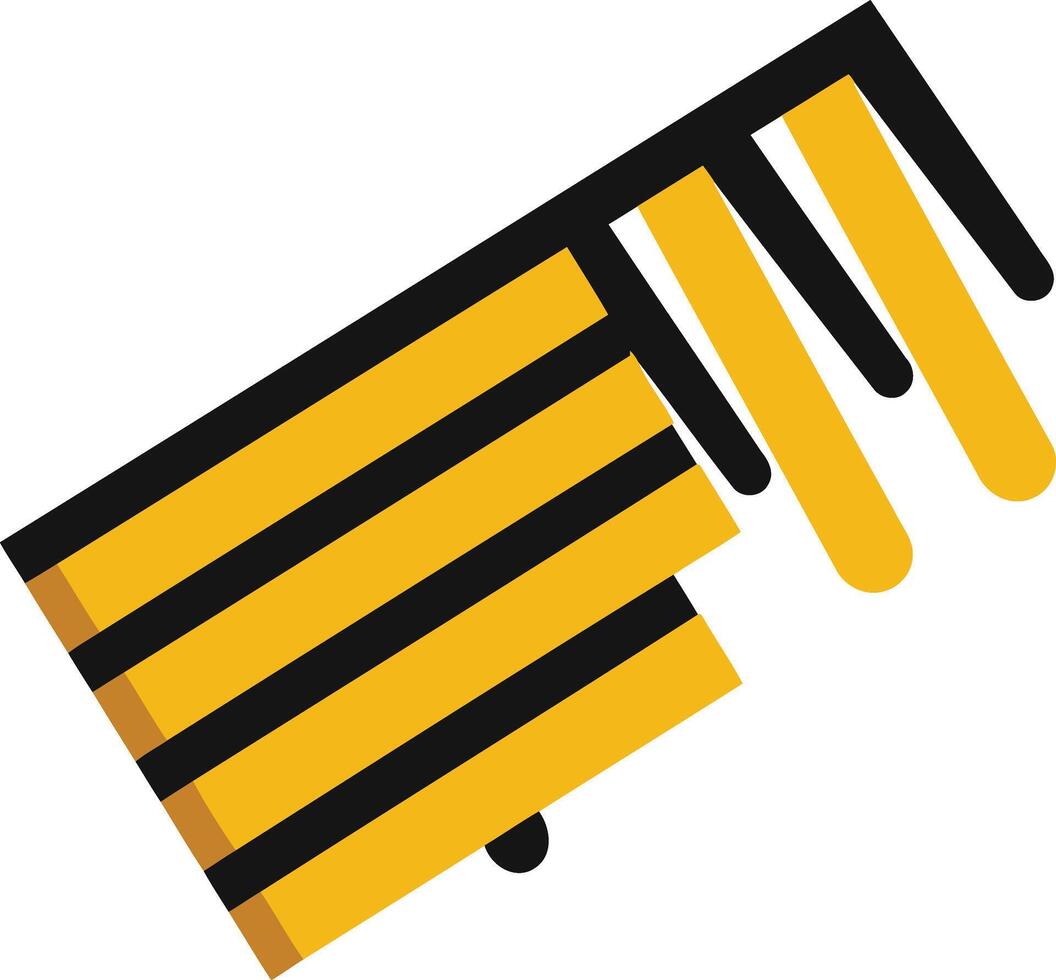 Abstract geometric logo design with bold black and yellow colors vector