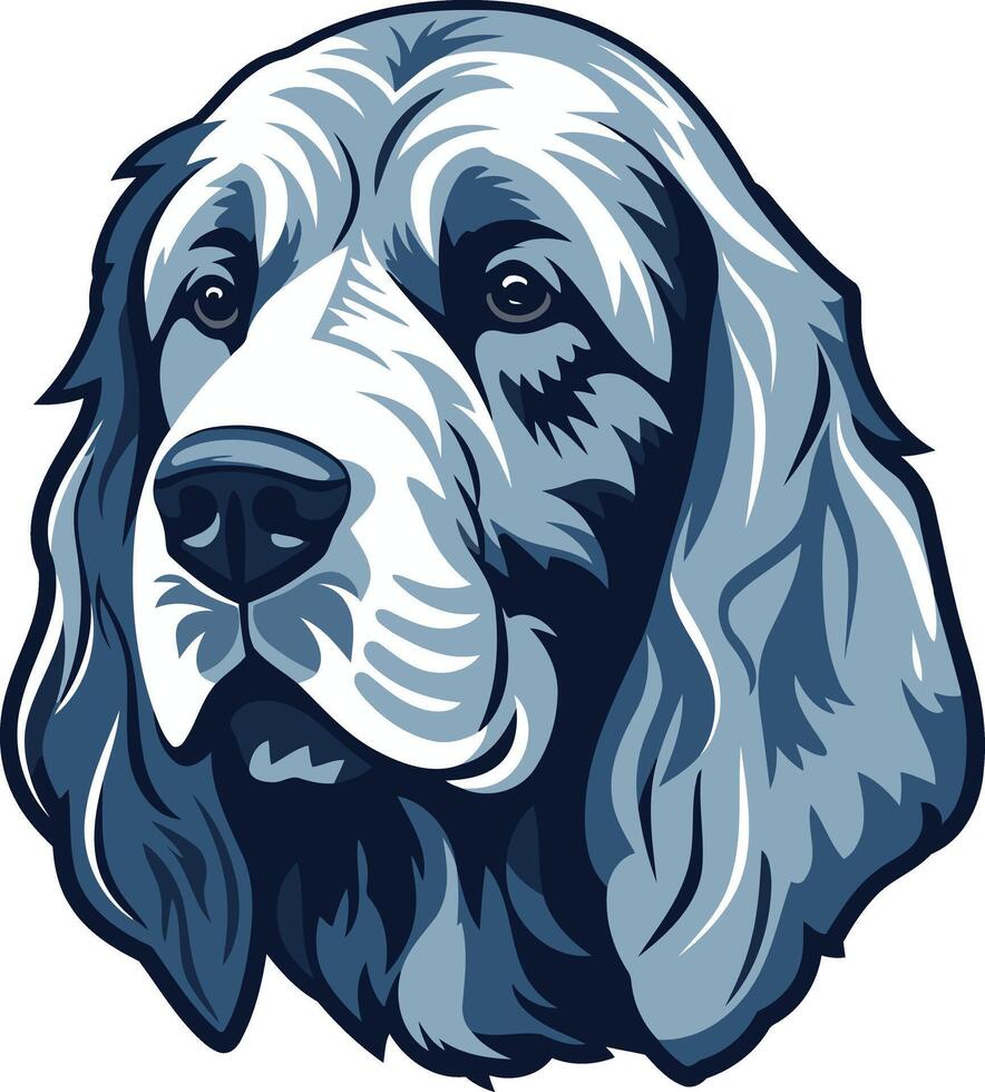 A majestic and detailed illustration of a dog's head, perfect for pet-related branding, logos, or t-shirt designs vector