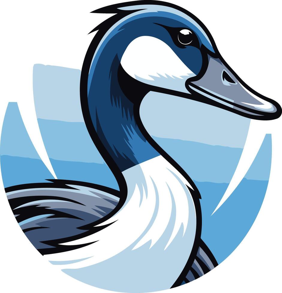 A bold, stylized illustration of a canada goose, perfect for branding, logos, and wildlife-themed designs vector
