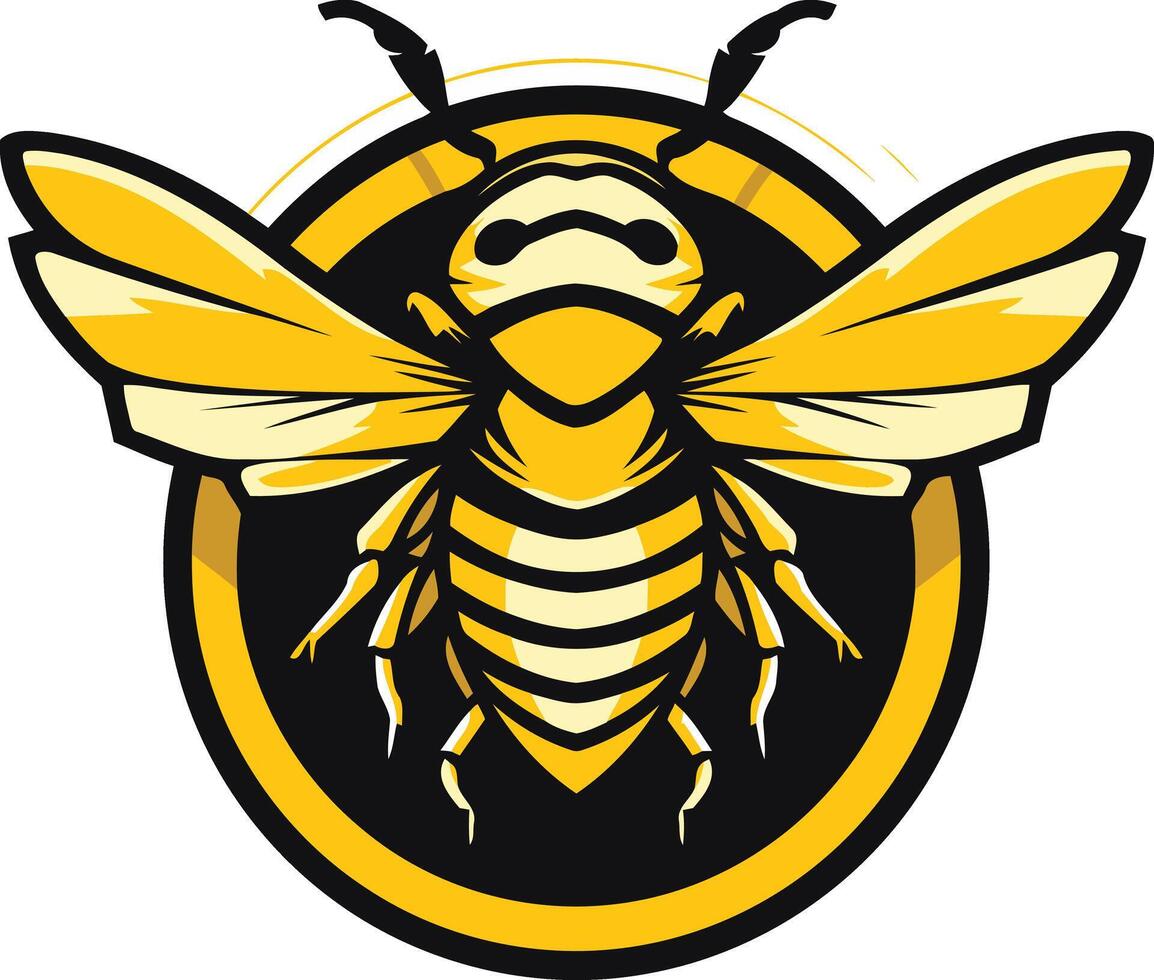 Bold and striking bee logo, perfect for businesses and brands that want to convey strength, industriousness, and community vector