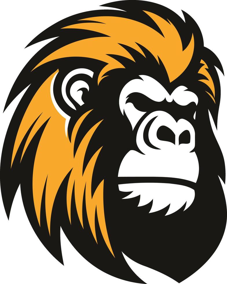Powerful and fierce gorilla head logo, perfect for sports teams, businesses, and brands looking for a bold and memorable image vector
