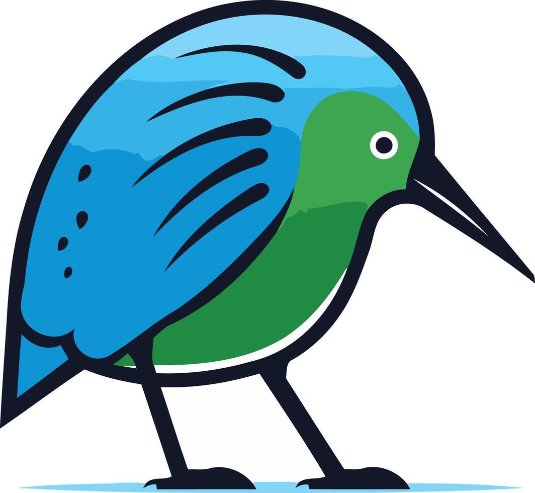 A stylized illustration of a kiwi bird, a unique and iconic symbol of new zealand vector