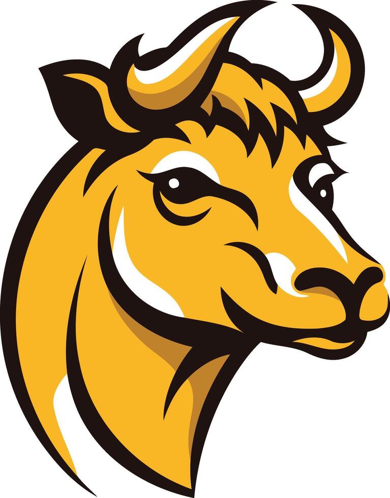 A strong and determined bull head, perfect for logos, branding, and sports teams vector