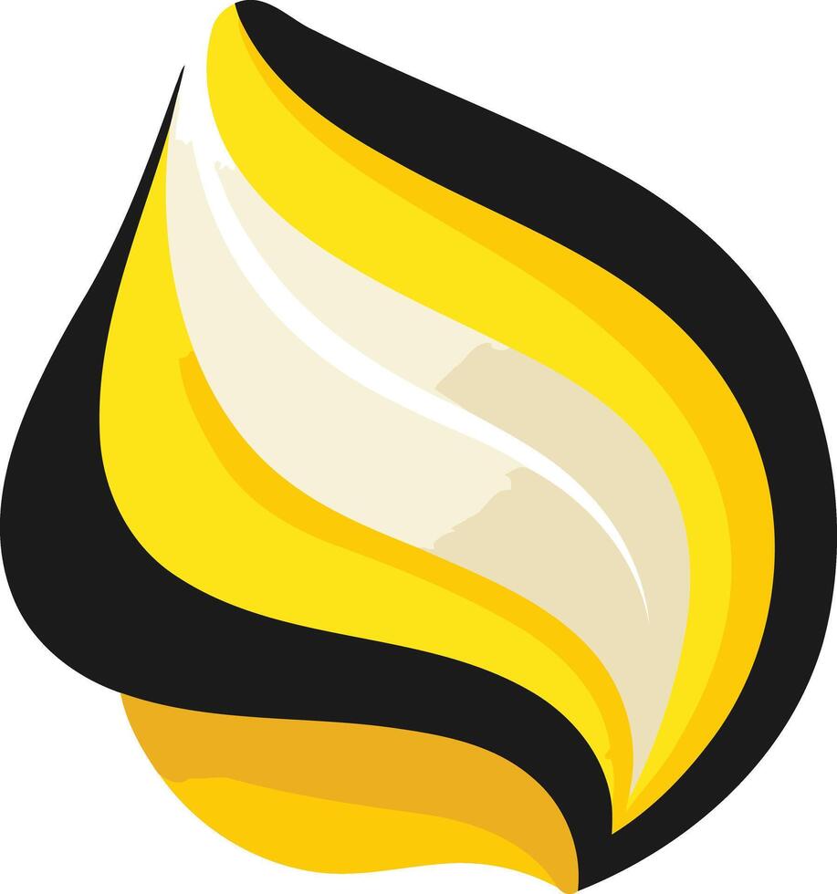 Abstract logo design with yellow and black colors vector