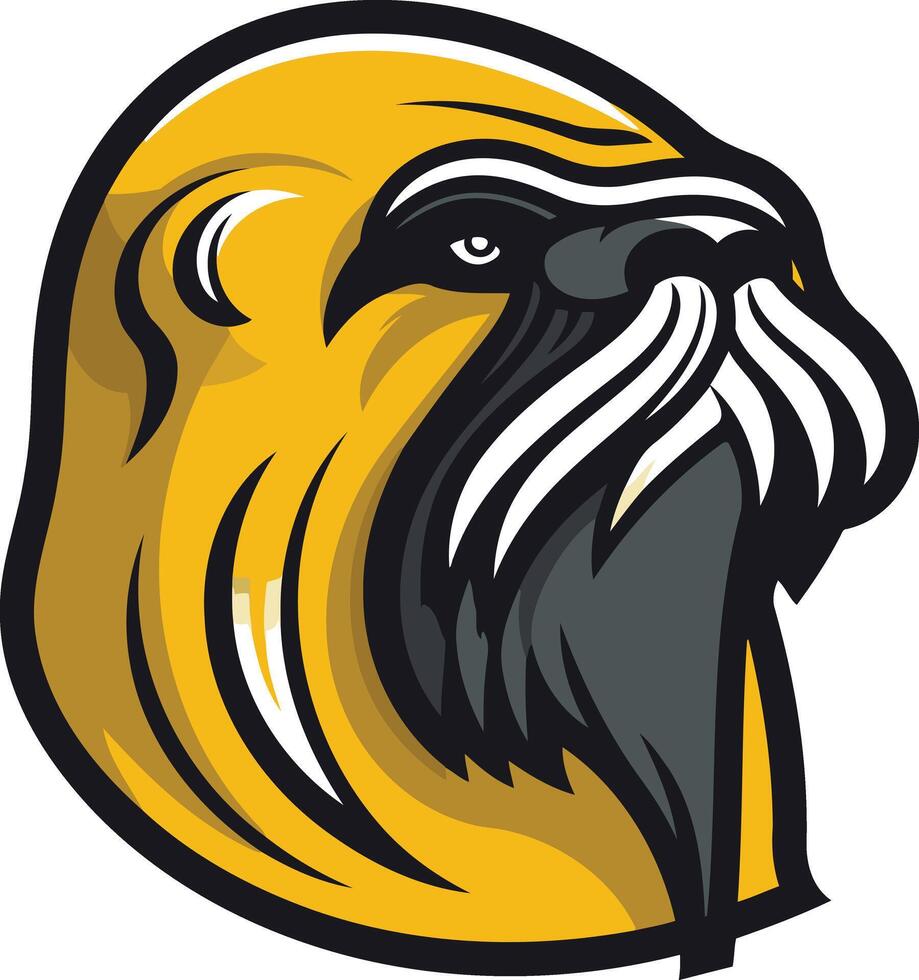 A bold and powerful walrus head mascot design, perfect for sports teams, schools, or businesses looking for a strong and unique brand identity vector
