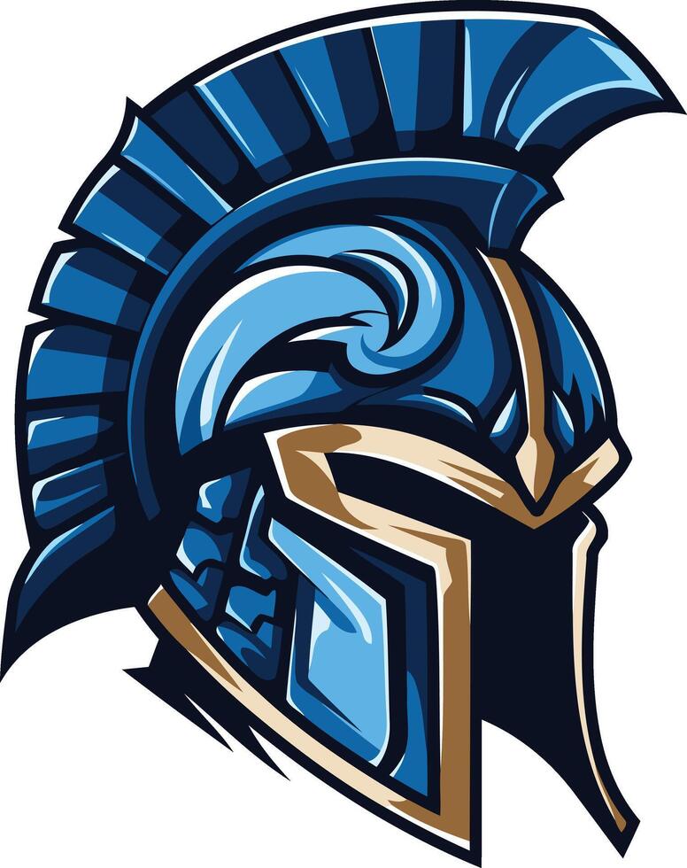 A bold and powerful spartan helmet logo, perfect for sports teams, gaming communities, and brands seeking a strong and authoritative visual identity vector