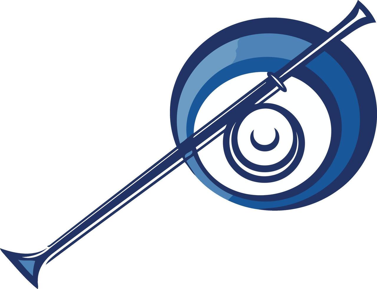Abstract logo design featuring a stylized musical instrument, perfect for music schools, orchestras, or musical events vector