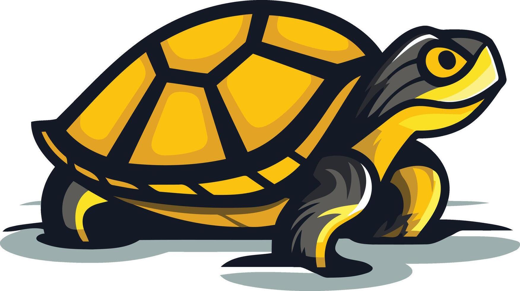 Cute and friendly cartoon turtle illustration, perfect for children's books, clothing, and educational materials vector