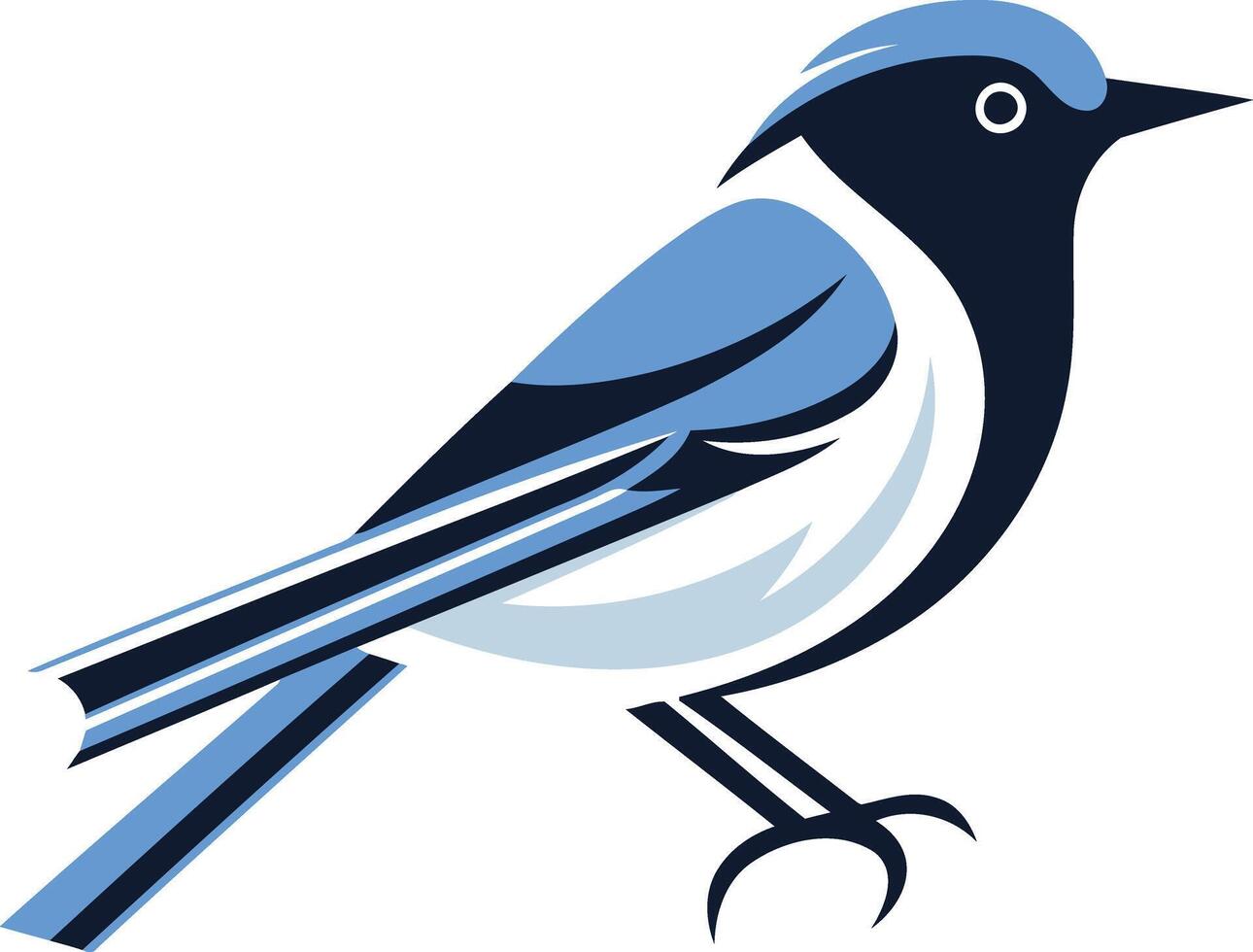 A stylized bluebird with a bold, modern design vector