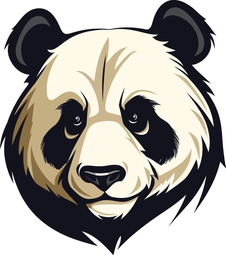 Close up Portrait of a Friendly Panda vector