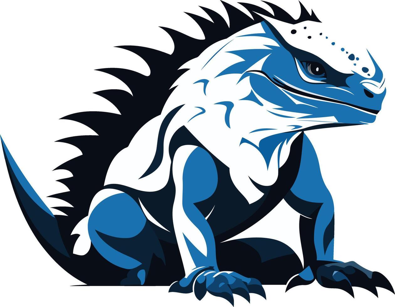 Powerful blue iguana mascot design, perfect for sports teams, brands, and gaming vector