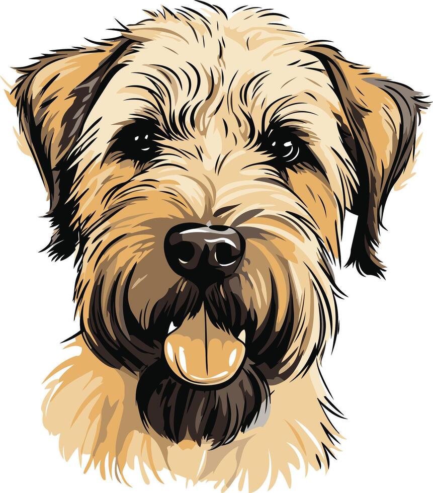 A friendly and adorable cairn terrier dog with a playful expression, perfect for pet-related designs, branding, and social media vector