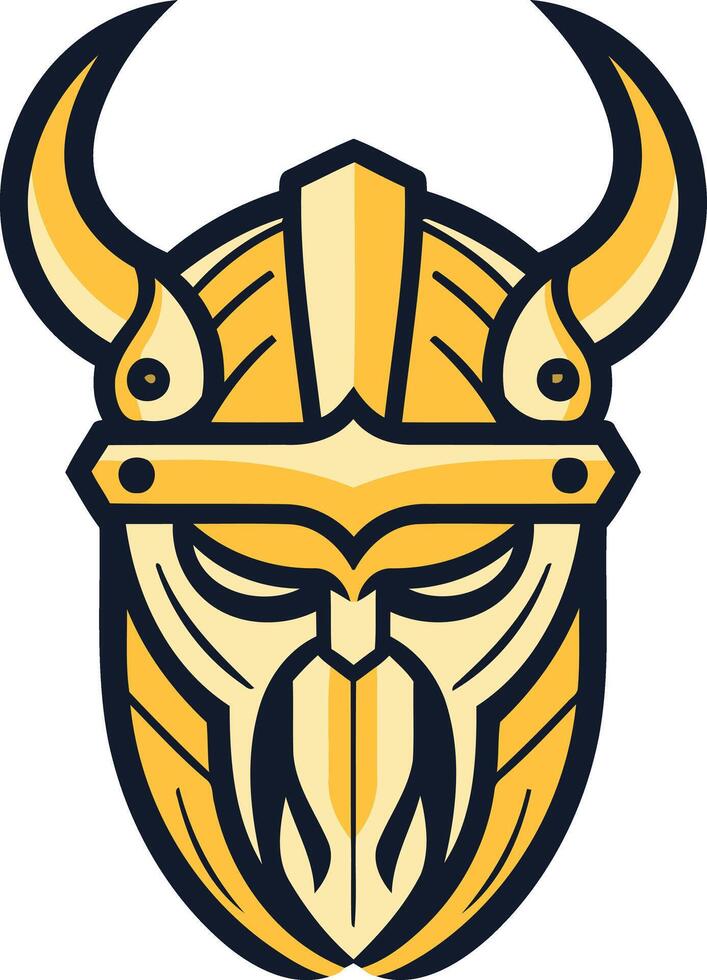 A bold and powerful viking helmet logo, perfect for brands seeking a strong, historical, and adventurous identity vector