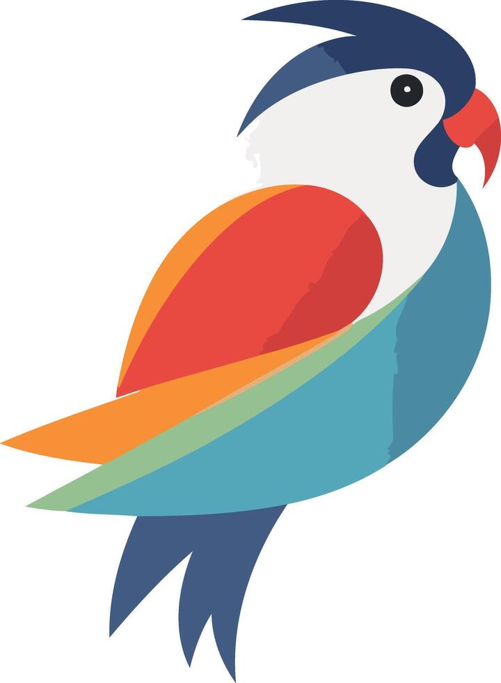 Colorful and playful parrot logo design, perfect for businesses and brands seeking a friendly and unique identity vector