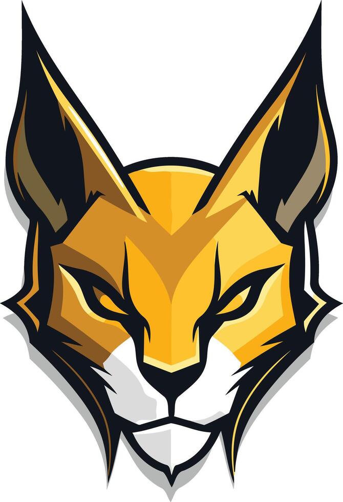 A fierce and powerful lynx head logo, perfect for a sports team, gaming clan, or brand seeking a strong and dynamic visual identity vector