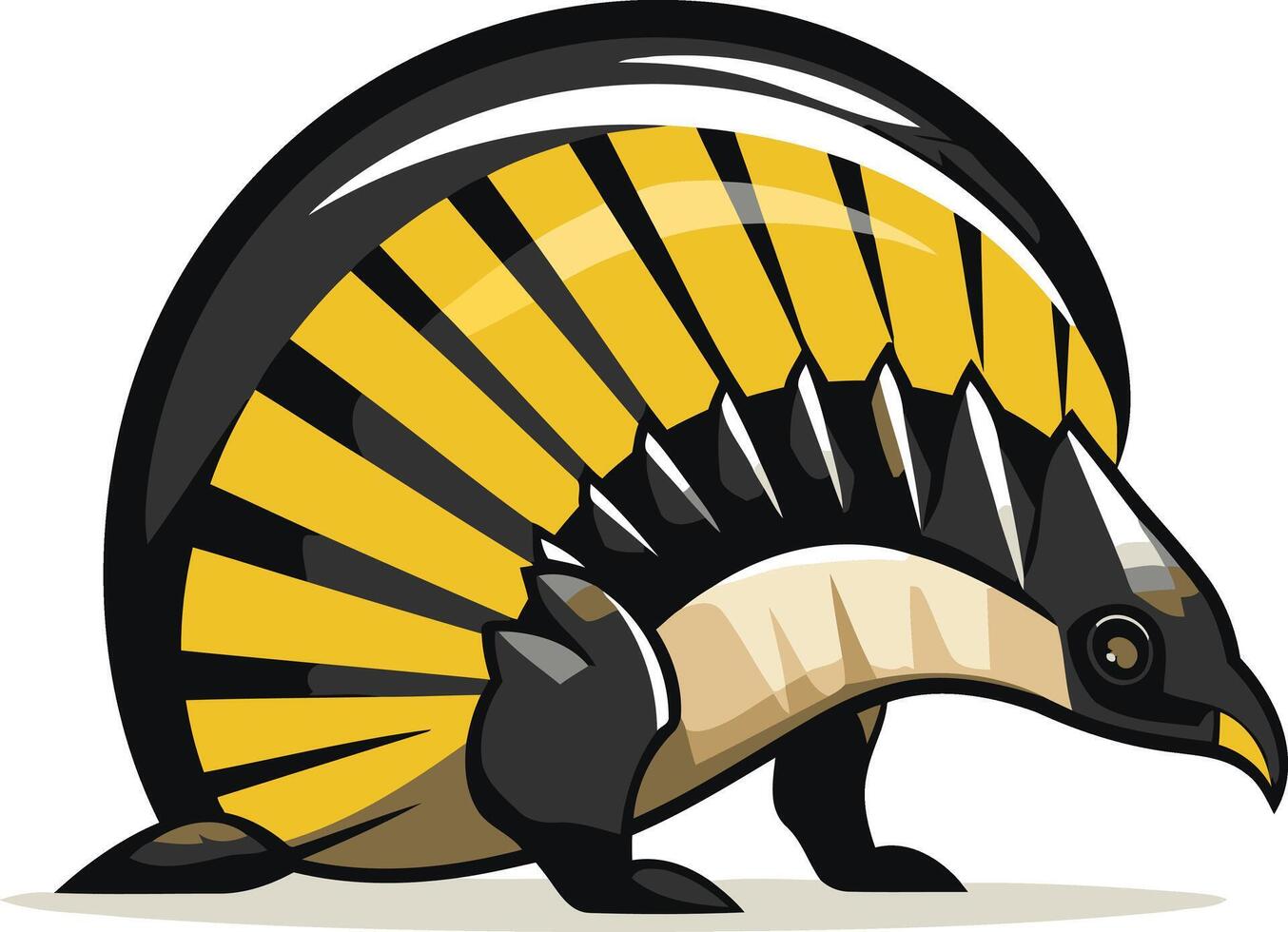 A bold and stylized illustration of a pangolin, a unique and endangered animal vector