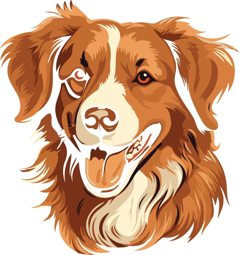 A friendly, cartoon-style illustration of a brown and white dog with a single eye vector