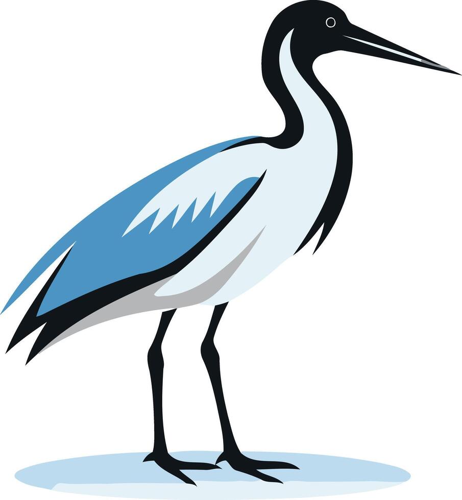 A stylized illustration of a black-headed ibis, a wading bird with a long, curved beak vector