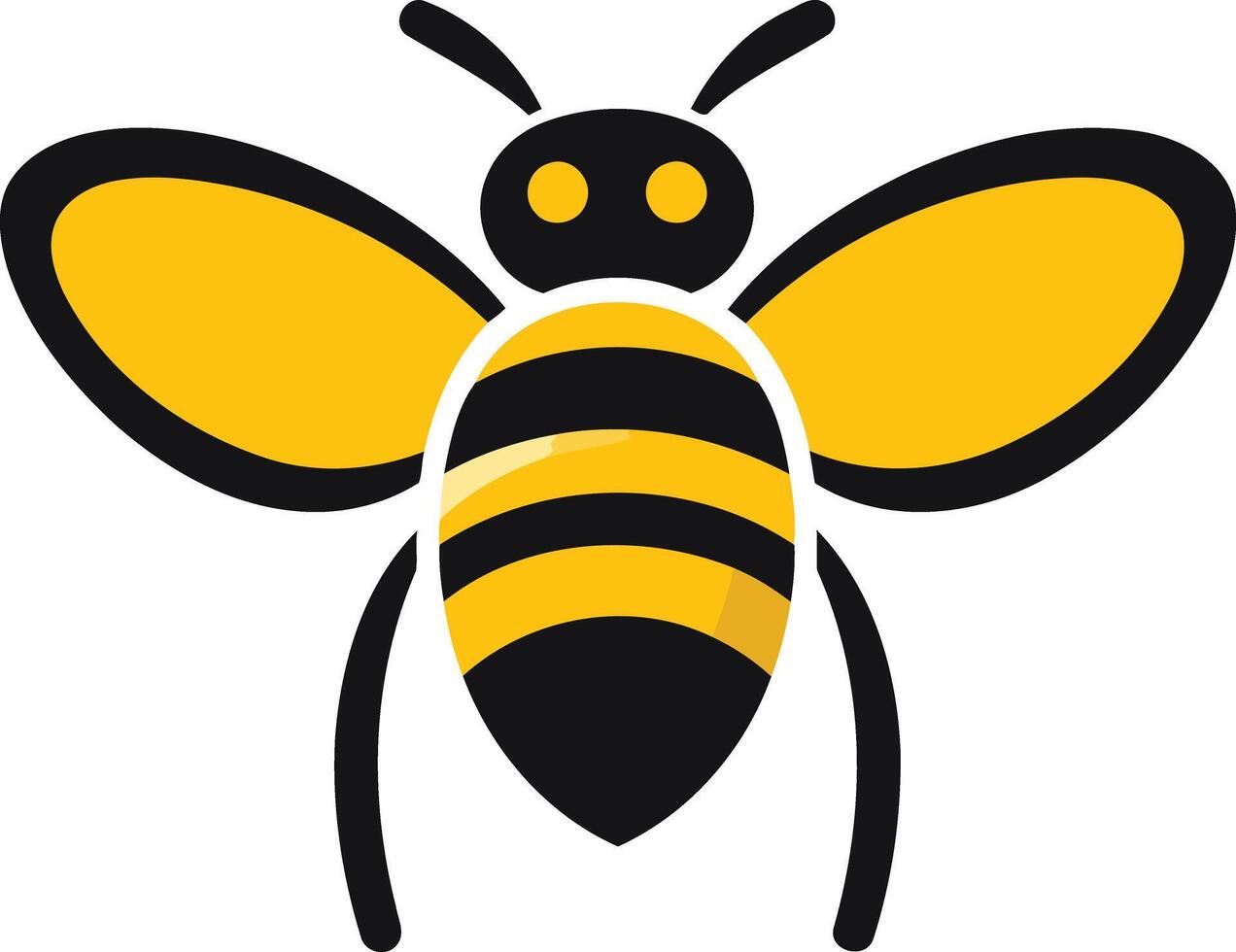 Simple and friendly bee logo design, perfect for honey businesses, beekeeping, or nature-related brands vector