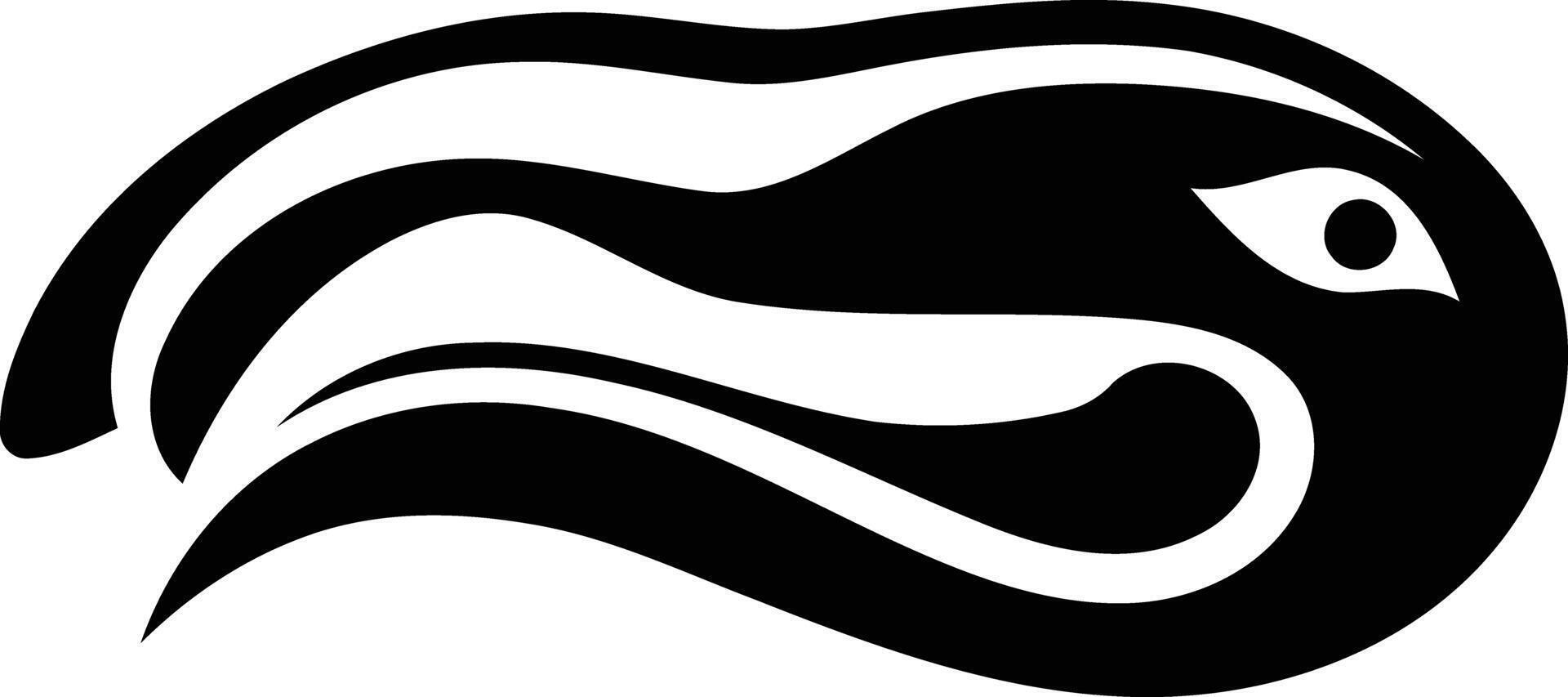 Abstract tribal tattoo design featuring stylized waves, perfect for body art, branding, or as a design element vector