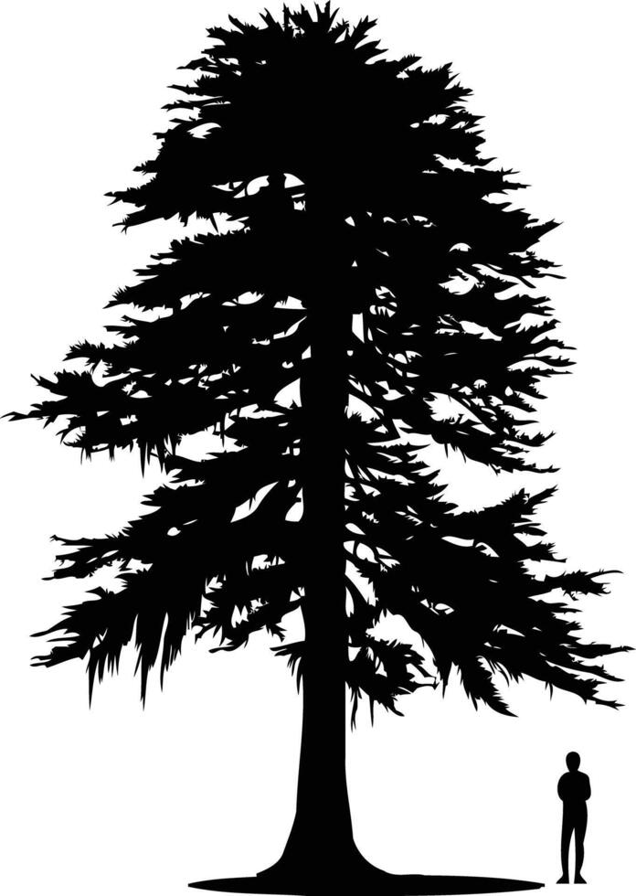 A simple yet powerful silhouette of a lone tree, standing tall against a white background vector