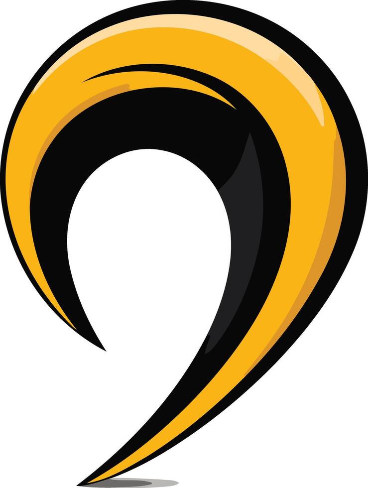 Modern and dynamic abstract logo design in yellow and black vector