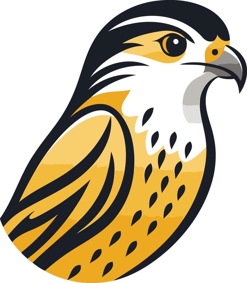 A stylized illustration of a falcon, perfect for branding, logos, or mascot designs vector