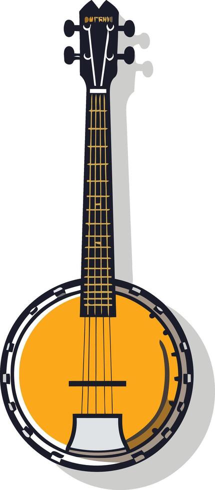 A simple, illustration of a banjo vector