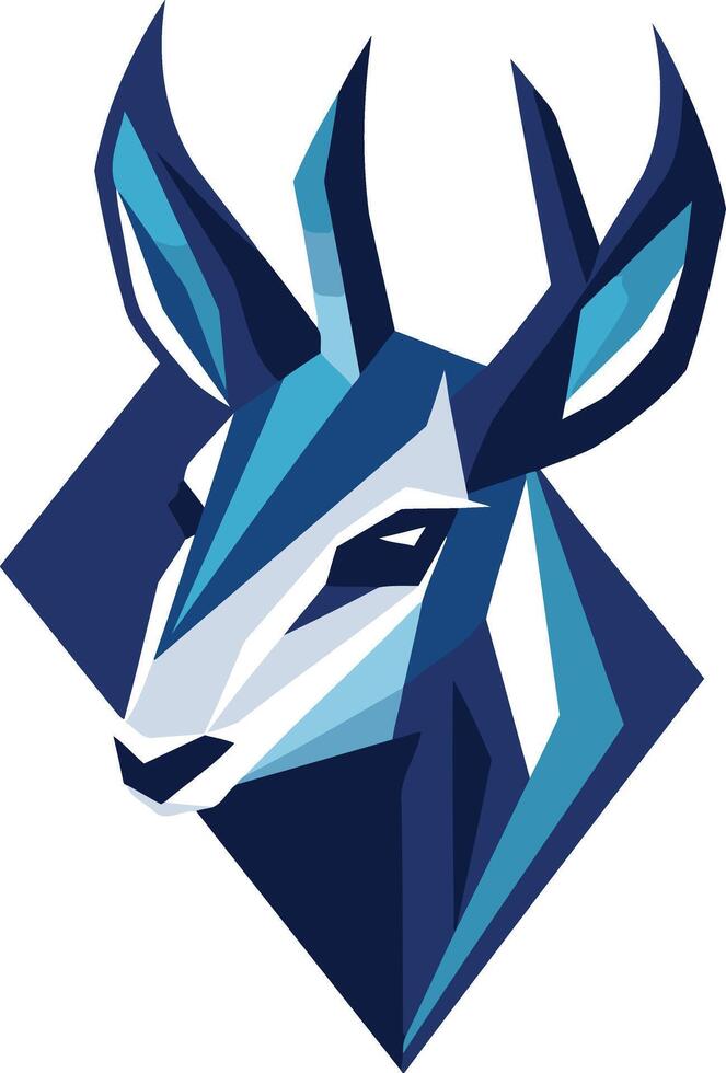 Abstract geometric deer head logo, perfect for a nature-inspired brand vector