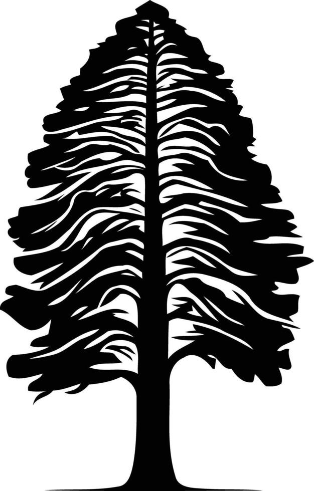 Simple, elegant silhouette of a coniferous tree vector