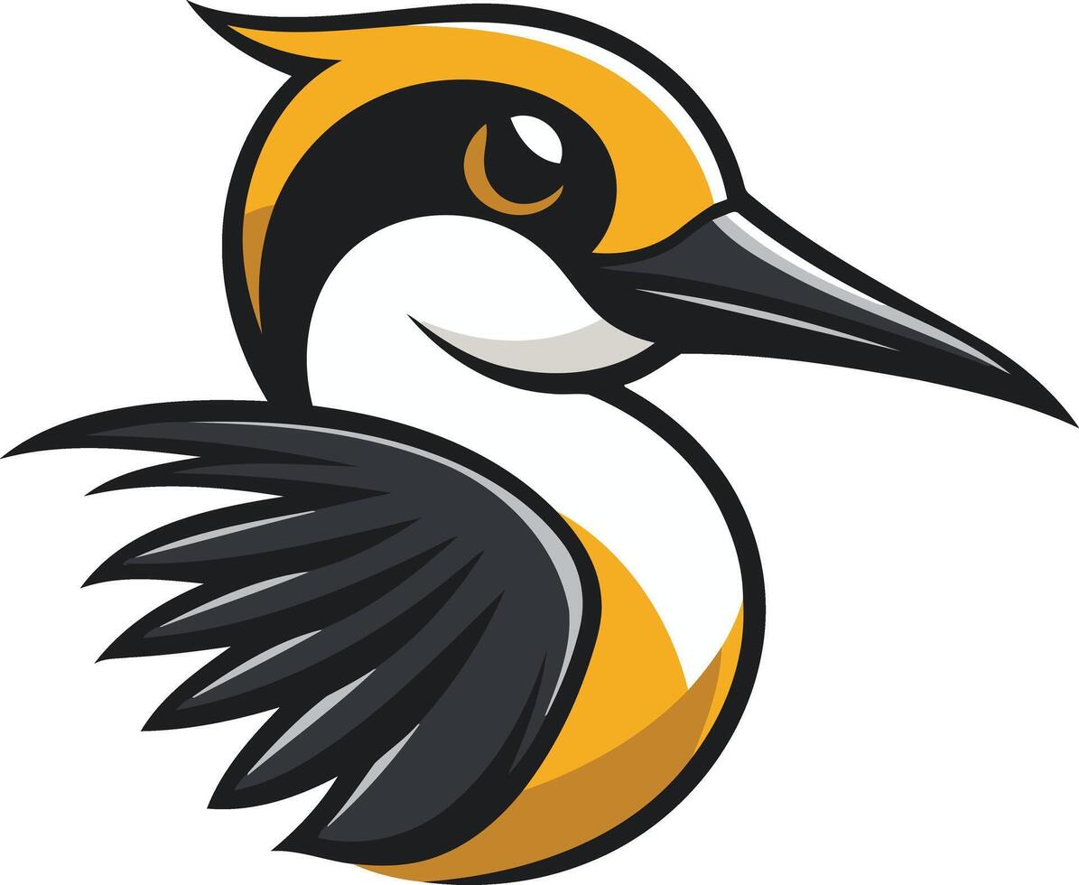 A cute and friendly cartoon kingfisher logo design, perfect for branding a nature-based business or organization vector