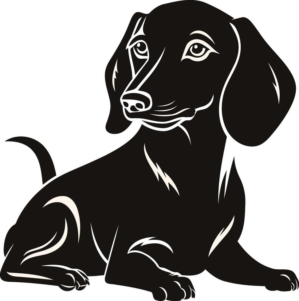 A simple yet charming silhouette of a dachshund, perfect for dog-themed designs, pet-related businesses, and more vector