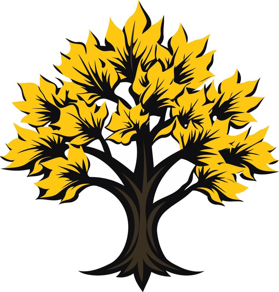 A simple yet powerful stylized tree logo, perfect for businesses seeking a natural and growth-oriented brand identity vector