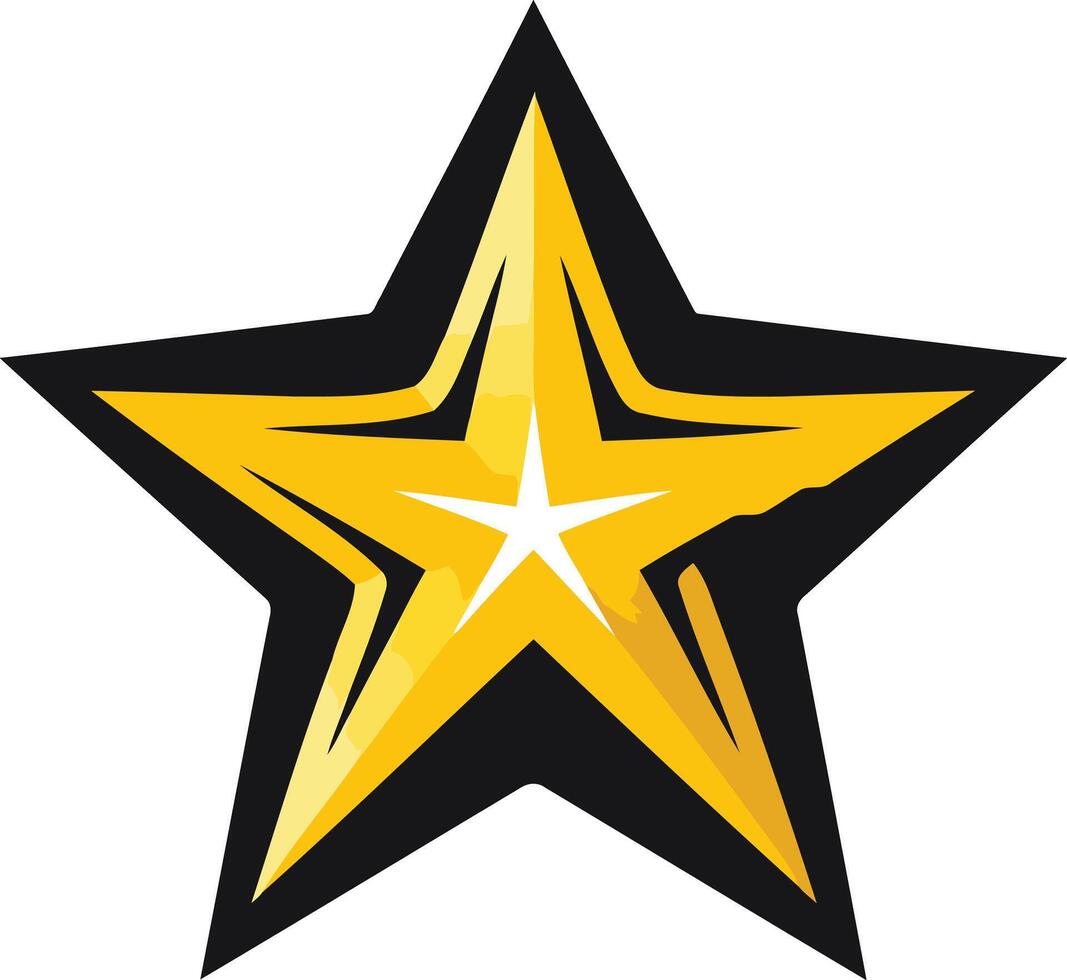 A bold, modern gold star logo, perfect for a brand that wants to stand out vector