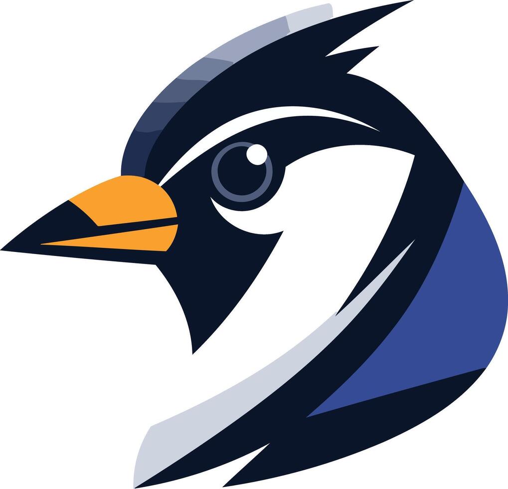 A bold, stylized penguin head logo design, perfect for brands seeking a friendly, approachable yet powerful image vector