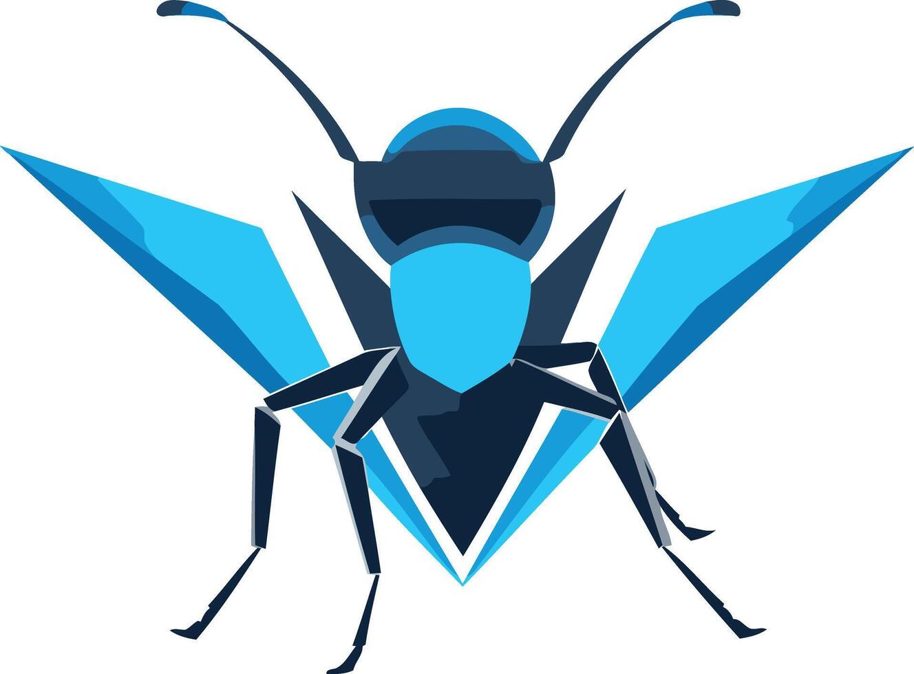 A modern and powerful logo featuring an ant with wings, symbolizing strength, determination, and teamwork vector