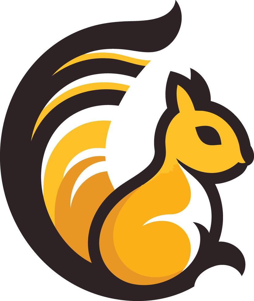 A stylized squirrel logo, perfect for businesses or organizations seeking a friendly and approachable mascot vector