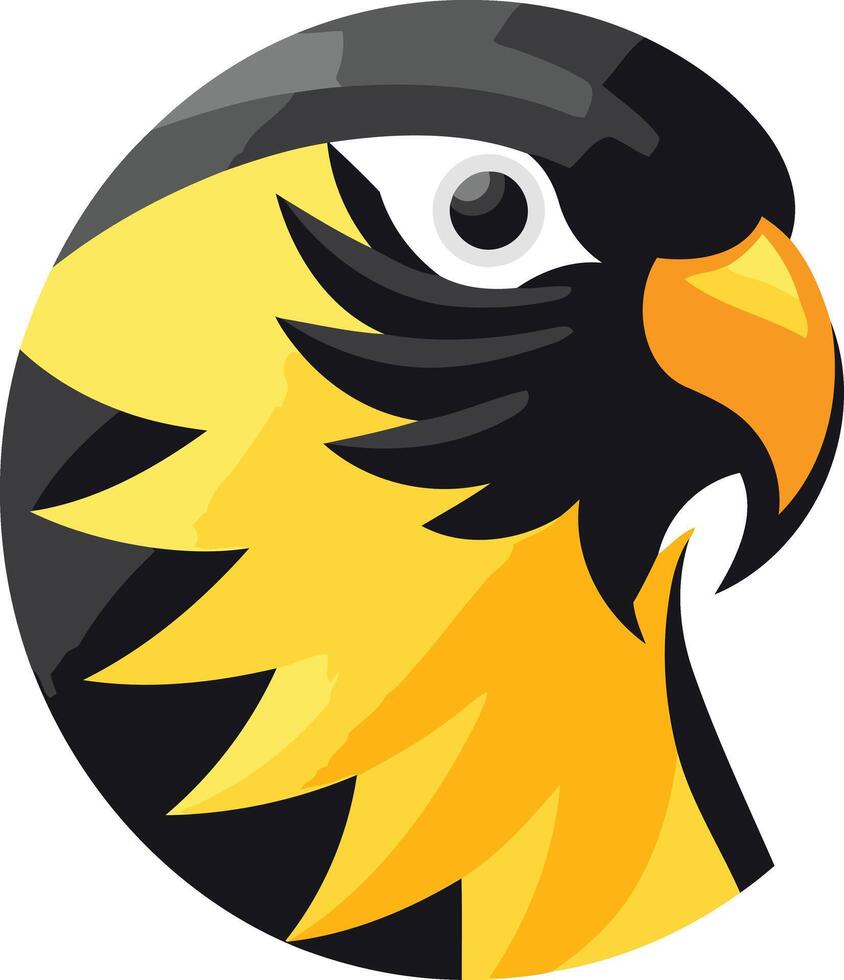 A vibrant and stylized parrot head logo design, perfect for brands seeking a playful, tropical, or adventurous feel vector
