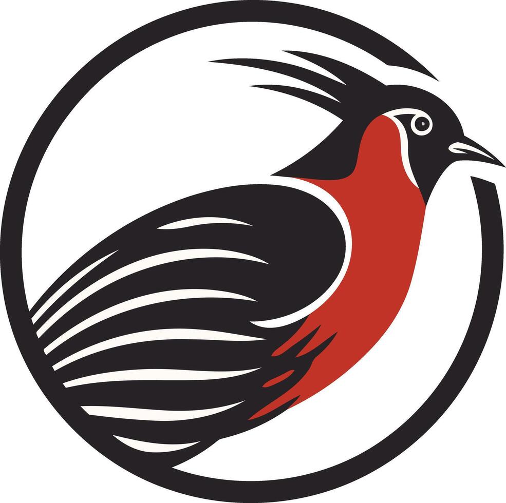 A stylized bird logo, perfect for nature-inspired brands seeking a unique and elegant design vector