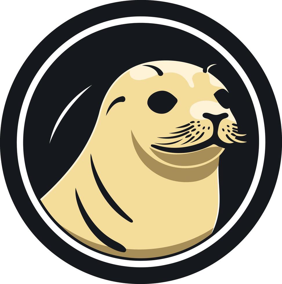 A cute and friendly cartoon seal logo, perfect for a business or organization focused on marine life, conservation, or children's products vector